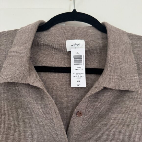 Aritzia (Wilfred) – Clarette Merino Wool Polo Sweater - Picture 2 of 2